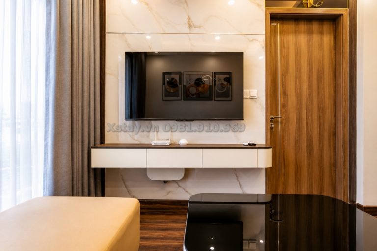 Khu vực TV trong căn Luxe 404 Tulip Hải Phòng